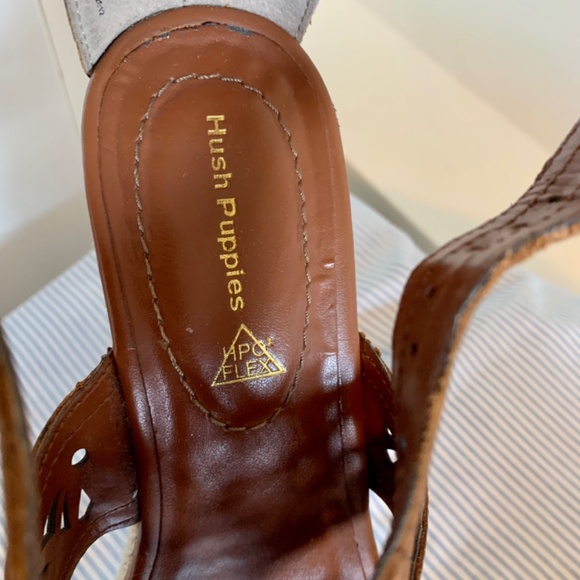 Hush Puppies Wedge Leather Sandals 7.5 - Picture 7 of 7